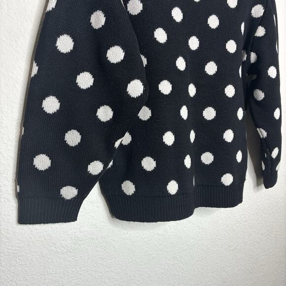 Joie Brettina B Polka Dot Black and White Sweater S - Picture 8 of 9